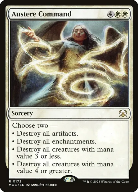 Austere Command, Magic card MOC 172 — March of the Machine Commander set