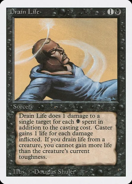 Drain Life, Magic card 3ED 106 — Revised Edition set