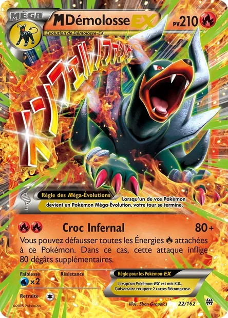M-Démolosse EX, carte Pokémon BKT 22 — extension Impulsion Turbo