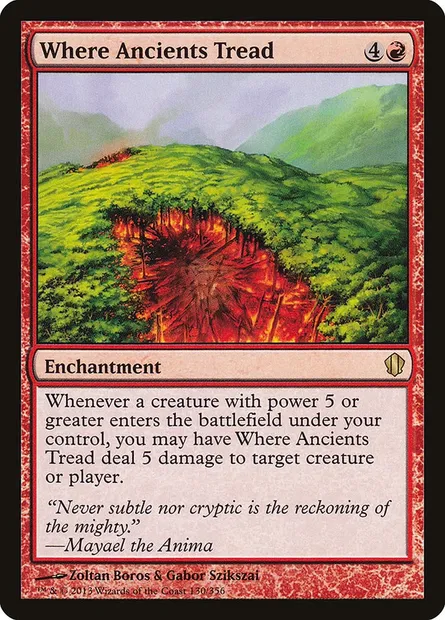 Where Ancients Tread, Magic card C13 130 — Commander 2013 set
