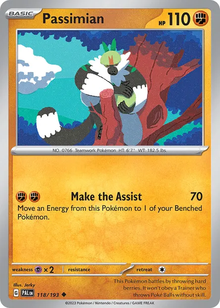Passimian, Pokémon card PAL 118 — Paldea Evolved set