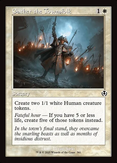 Rassemblement des citadins, carte Magic INR 341 — extension Innistrad Remastered