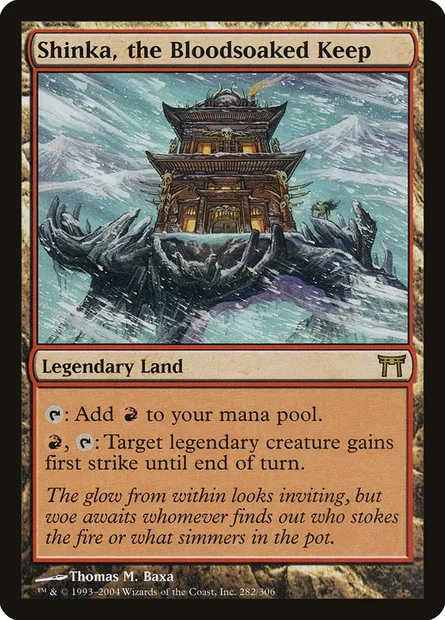 Shinka, the Bloodsoaked Keep, Magic card CHK 282 — Champions of Kamigawa set