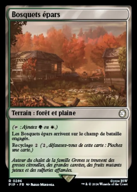 Bosquets épars, carte Magic PIP 286 — extension Fallout