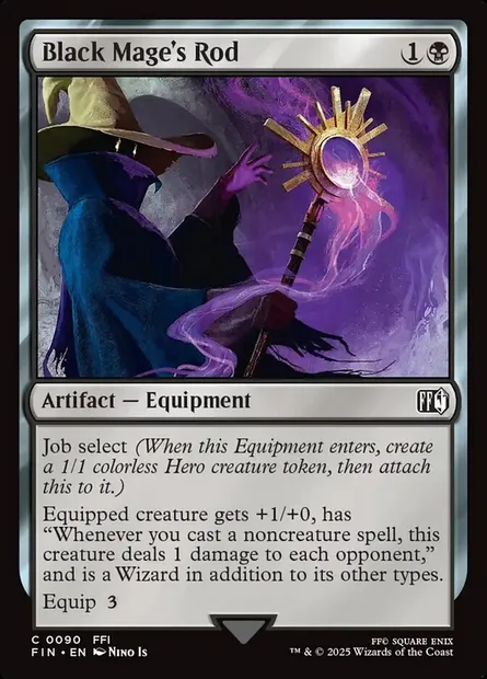 Black Mage's Rod, Magic card FIN 90 — Final Fantasy set