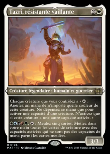 Tazri, résistante vaillante, carte Magic MAT 106 — extension L'invasion des machines : le jour d'après