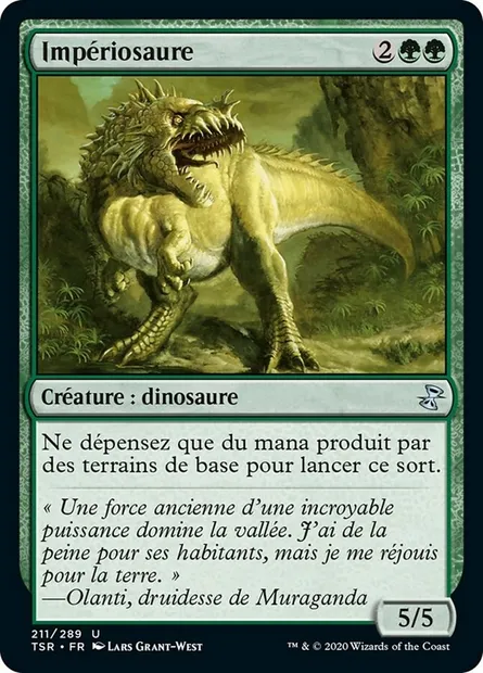 Impériosaure, carte Magic TSR 211 — extension Spirale Temporelle Remastered