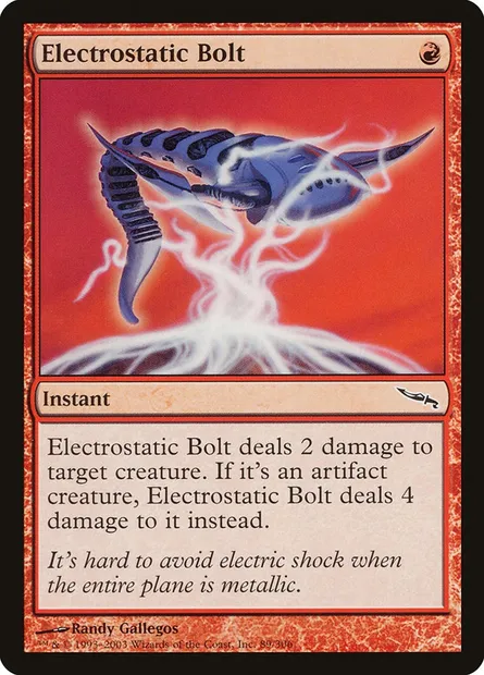 Éclair électrostatique, carte Magic MRD 89 — extension Mirrodin