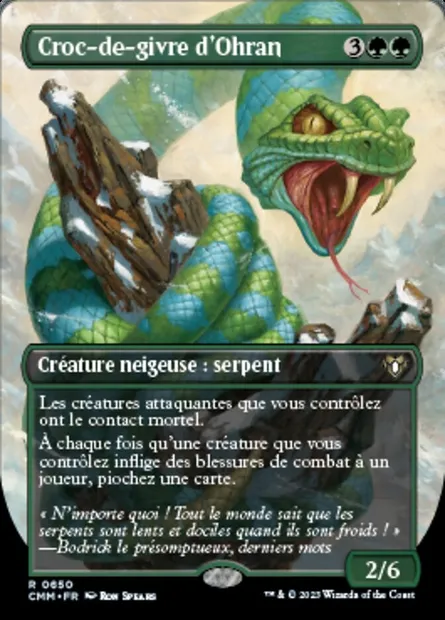 Croc-de-givre d'Ohran, carte Magic CMM 650 — extension Commander Masters