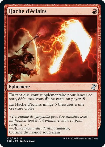 Hache d'éclairs, carte Magic TSR 174 — extension Spirale Temporelle Remastered