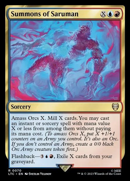 Summons of Saruman, Magic card LTC 70 — Tales of Middle-earth Commander set