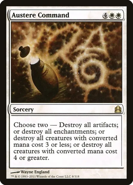 Austere Command, Magic card CMD 8 — Commander 2011 set