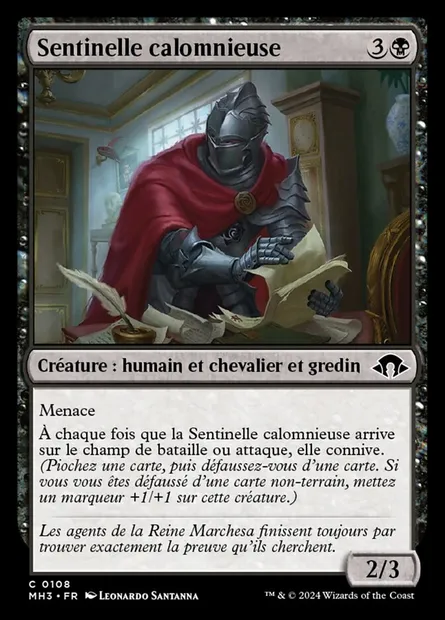 Sentinelle calomnieuse, carte Magic MH3 108 — extension Modern Horizons 3