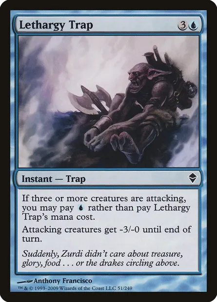Lethargy Trap, Magic card ZEN 51 — Zendikar set