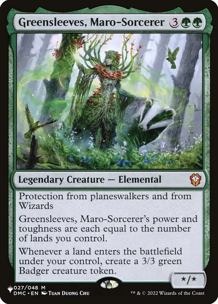 Greensleeves, Maro-Sorcerer, Magic card PLST DMC-27 — The List set