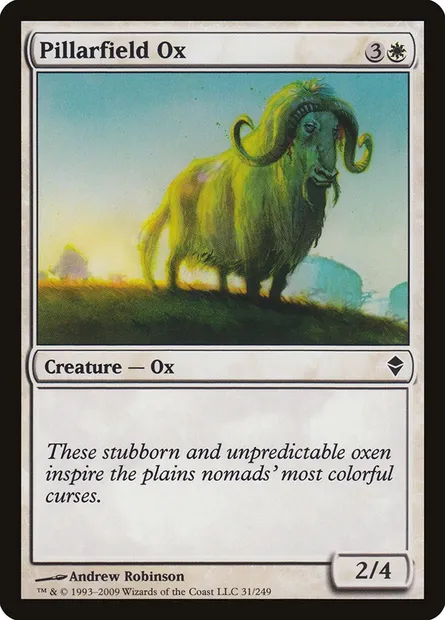 Pillarfield Ox, Magic card ZEN 31 — Zendikar set