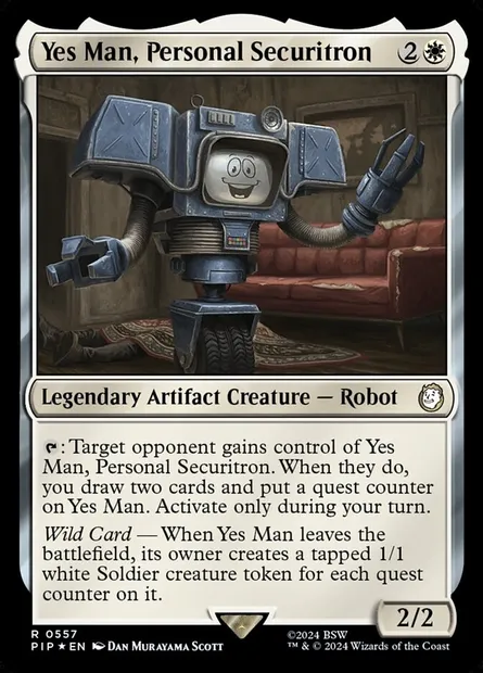 Yes Man, Personal Securitron, Magic card PIP 557 — Fallout set