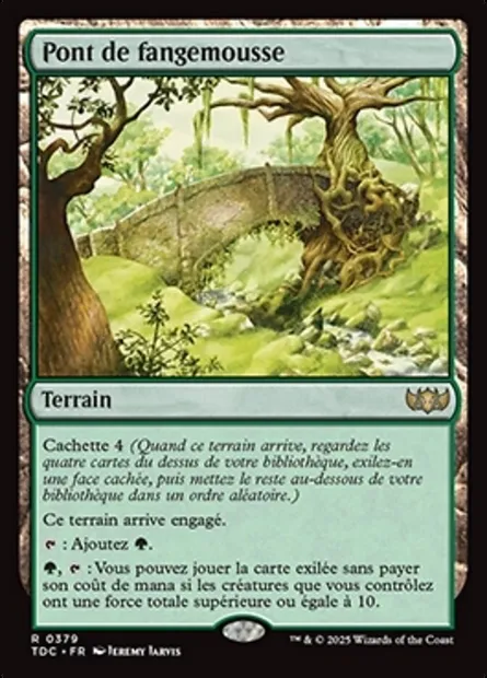 Pont de fangemousse, carte Magic TDC 379 — extension Tarkir: Dragonstorm Commander