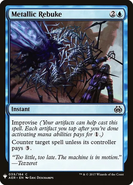 Metallic Rebuke, Magic card PLST AER-39 — The List set