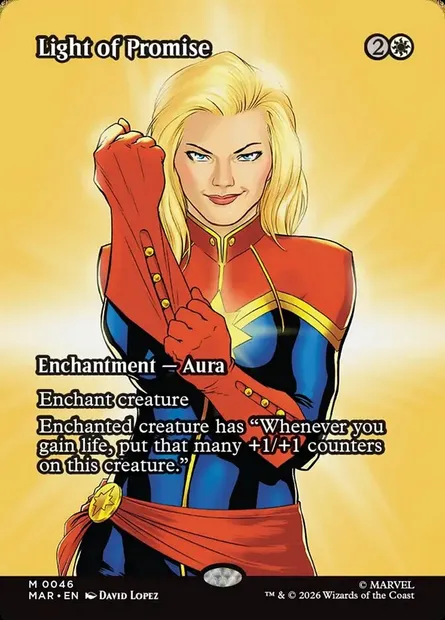 Lumière de promesse, carte Magic MAR 46 — extension Marvel Universe