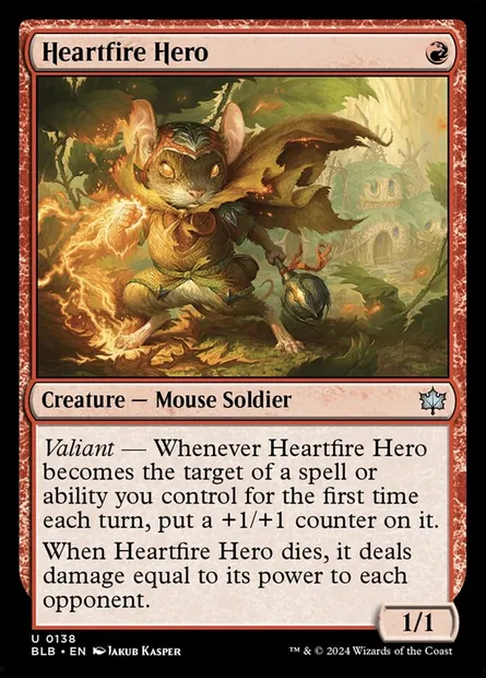 Heartfire Hero, Magic card BLB 138 — Bloomburrow set