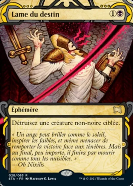 Lame du destin, carte Magic STA 28 — extension Strixhaven Mystical Archive