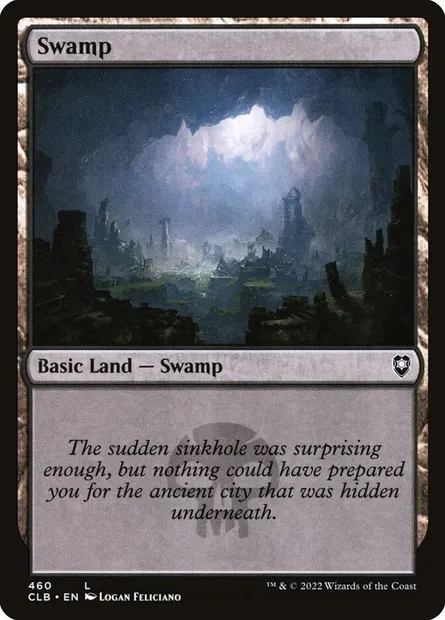 Swamp, Magic card CLB 460 — Commander Legends: Battle for Baldur's Gate set