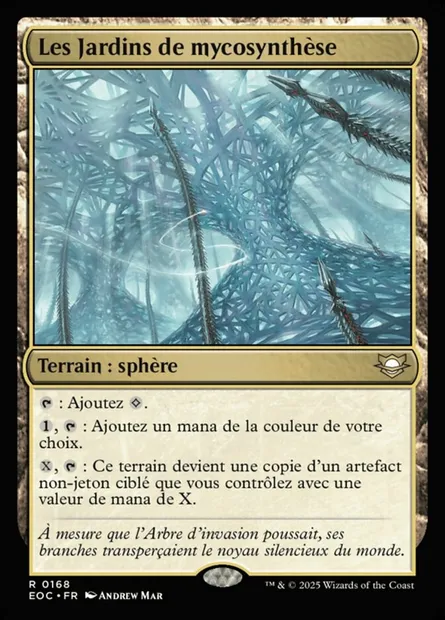 Les Jardins de mycosynthèse, carte Magic EOC 168 — extension Edge of Eternities Commander