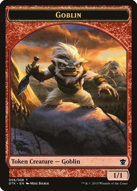 Goblin, carte Magic TDTK 6 — extension Dragons of Tarkir Tokens
