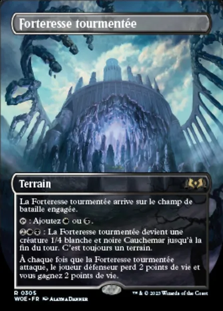 Forteresse tourmentée, carte Magic WOE 305 — extension Wilds of Eldraine