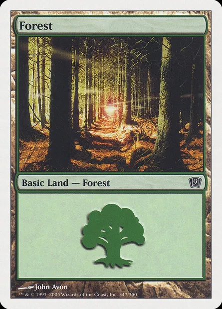 Forêt, carte Magic 9ED 347 — extension Neuvième Edition