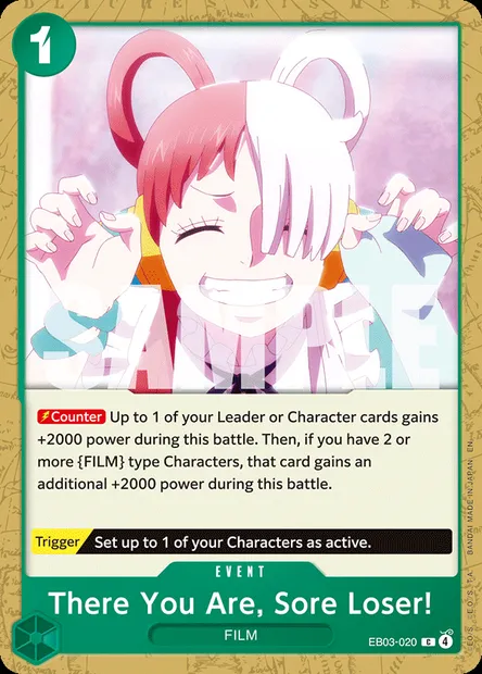 There You Are, Sore Loser!, One Piece card EB03-020 — ONE PIECE HEROINES EDITION set