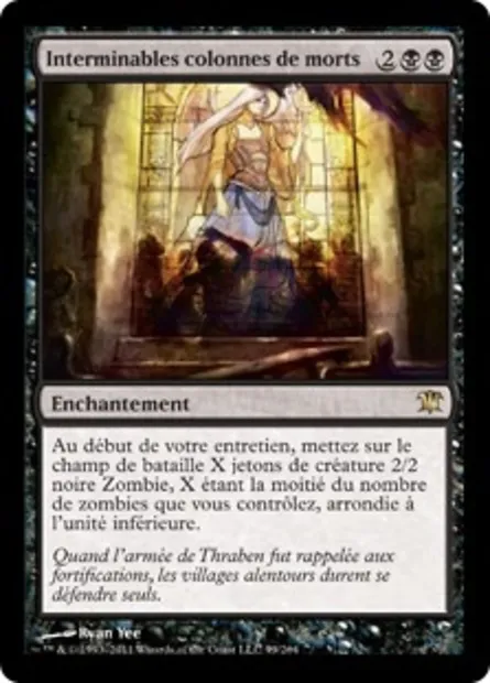 Interminables colonnes de morts, carte Magic ISD 99 — extension Innistrad
