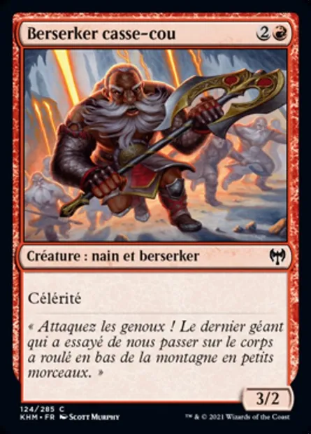 Berserker casse-cou, carte Magic KHM 124 — extension Kaldheim
