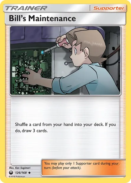 Bill’s Maintenance, Pokémon card CES 126 — Celestial Storm set