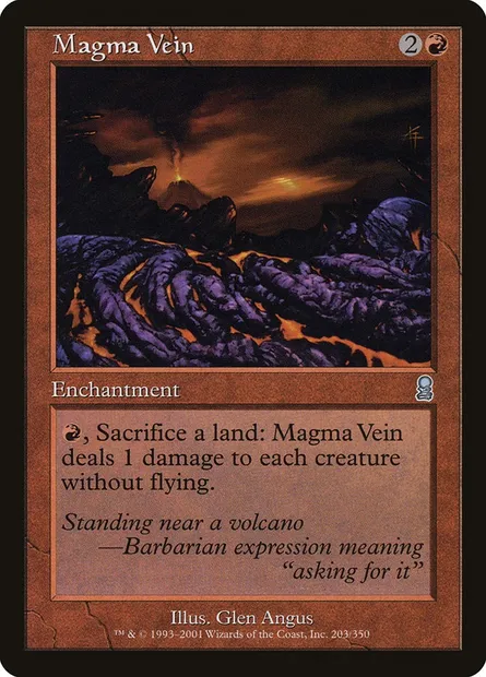 Magma Vein, Magic card ODY 203 — Odyssey set