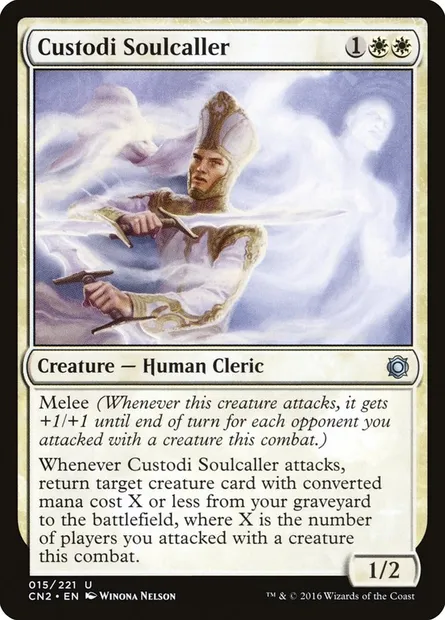 Custodi Soulcaller, carte Magic CN2 15 — extension Conspiracy: Take the Crown
