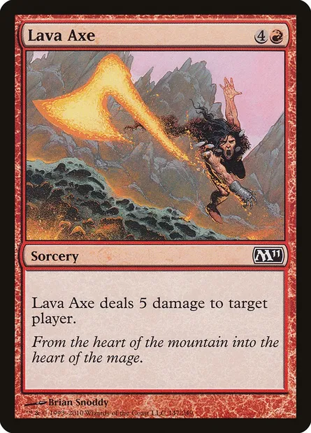 Lava Axe, Magic card M11 147 — Magic 2011 set