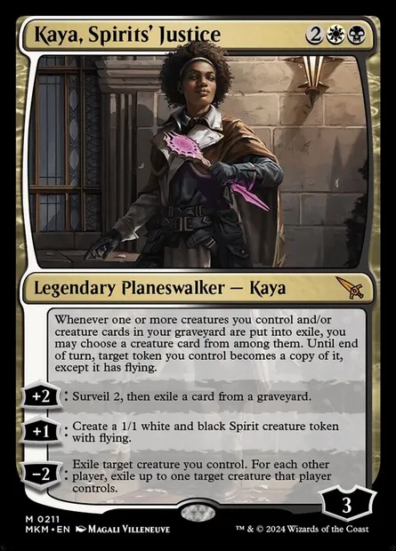 Kaya, Spirits' Justice, Magic card MKM 211 — Murders at Karlov Manor set