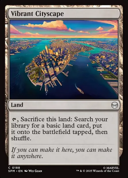 Vibrant Cityscape, Magic card SPM 188 — Marvel's Spider-Man set