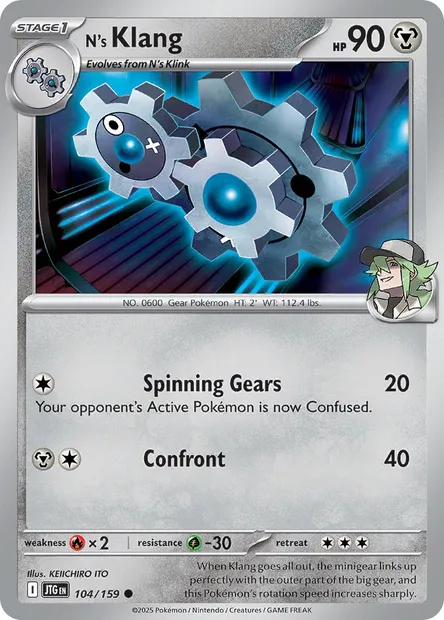 N's Klang, Pokémon card JTG 104 — Journey Together set