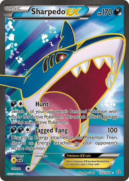 Sharpedo EX, Pokémon card PRC 152 — Primal Clash set