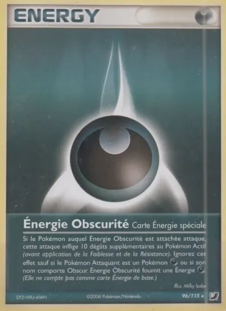 Énergie Obscurité, carte Pokémon UF 96 — extension EX Forces Cachées
