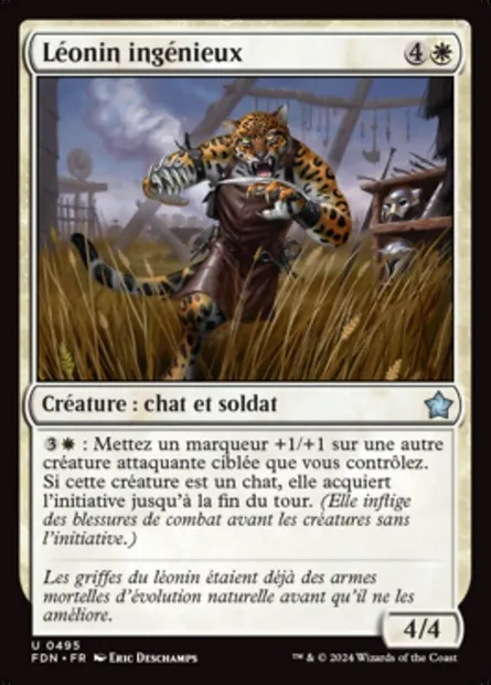 Léonin ingénieux, carte Magic FDN 495 — extension Foundations