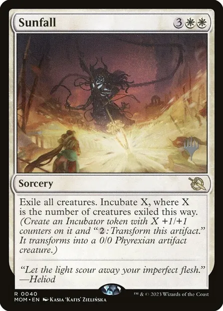 Sunfall, Magic card PMOM 40p — March of the Machine Promos set