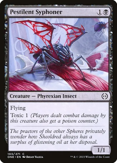 Pestilent Syphoner, Magic card ONE 103 — Phyrexia: All Will Be One set