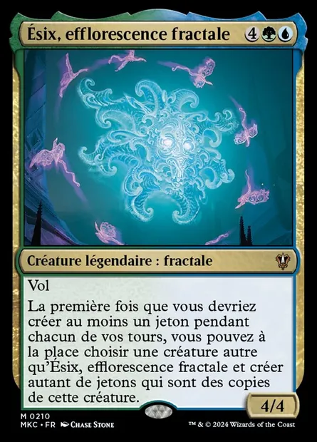 Ésix, efflorescence fractale, carte Magic MKC 210 — extension Murders at Karlov Manor Commander