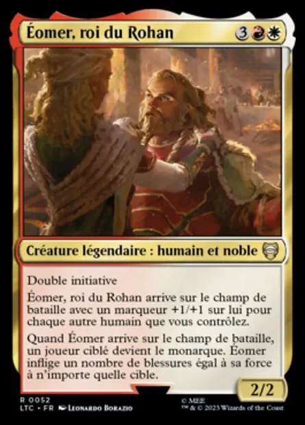 Éomer, roi du Rohan, carte Magic LTC 52 — extension Tales of Middle-earth Commander