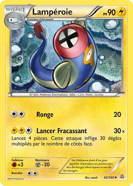 Lampéroie, carte Pokémon PRC 63 — extension Primo-Choc