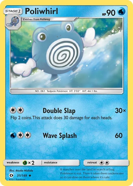 Poliwhirl, Pokémon card SUM 31 — Sun & Moon set